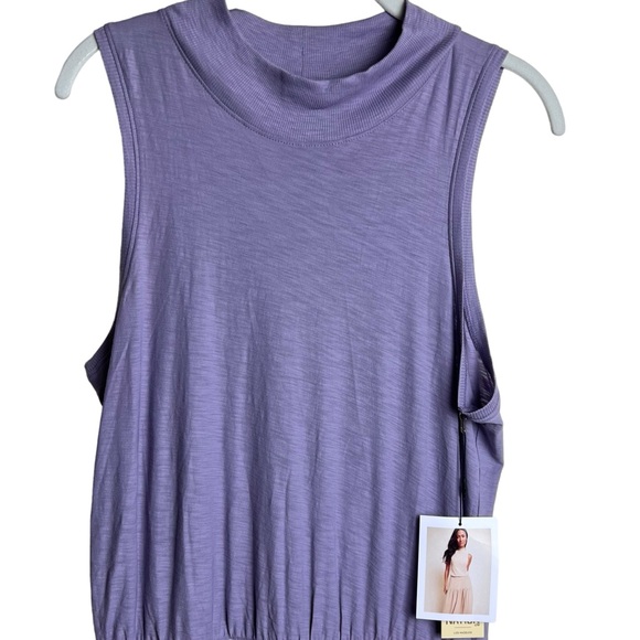 NWT Nation Ltd Pima Cotton Margot Turtleneck Tank In French Violet Size L - Picture 6 of 16